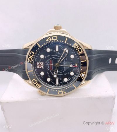 Copy Omega James Bond Limited Edition 300m Watch Yellow Gold 42mm
